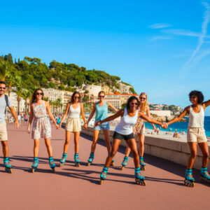 Roller sur la Promenade des Anglais