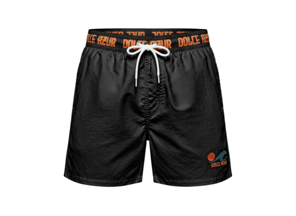 short de bain noir
