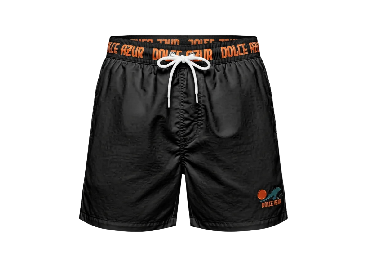 short de bain noir